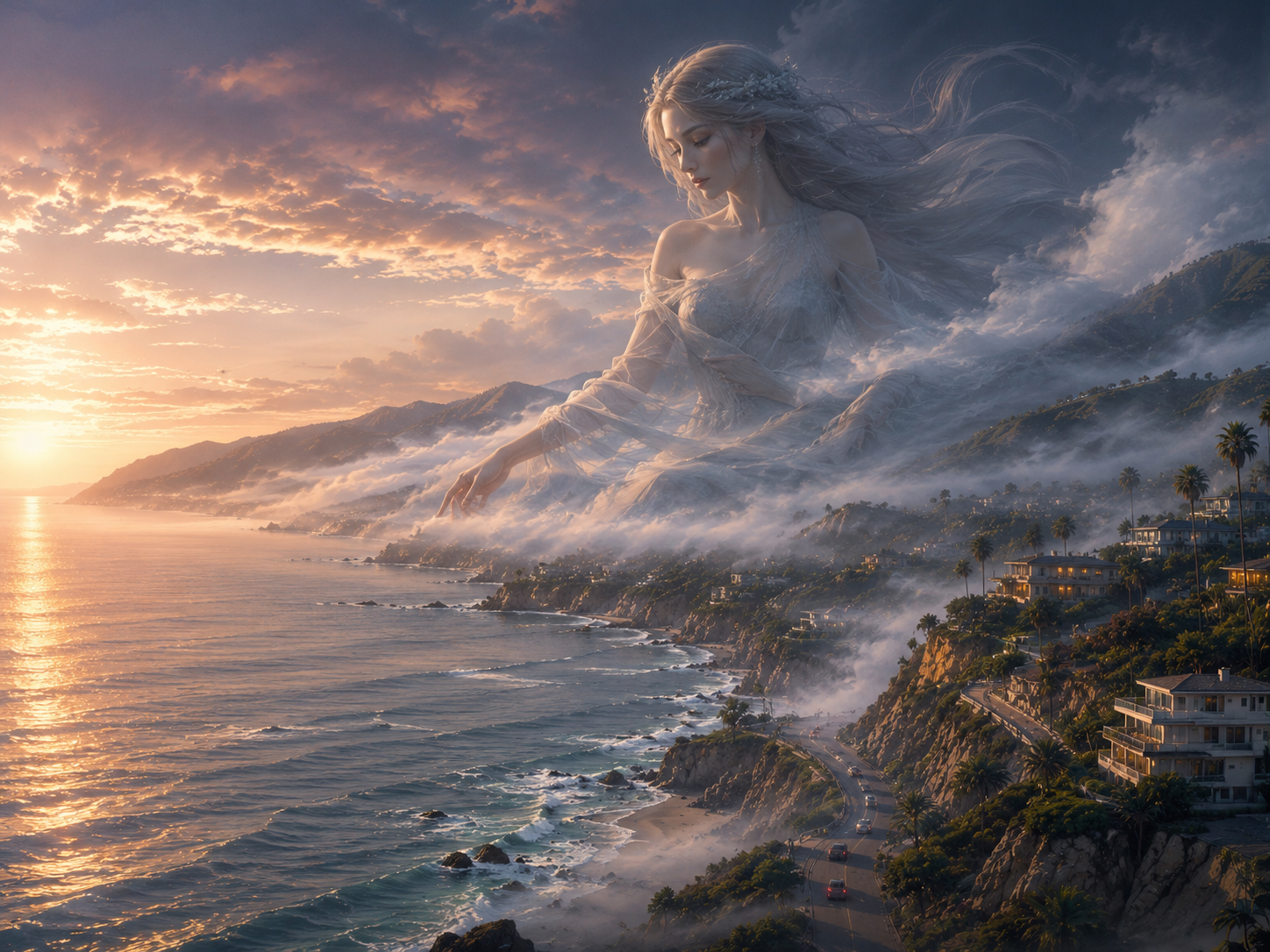 Fog Princess over the Malibu coast